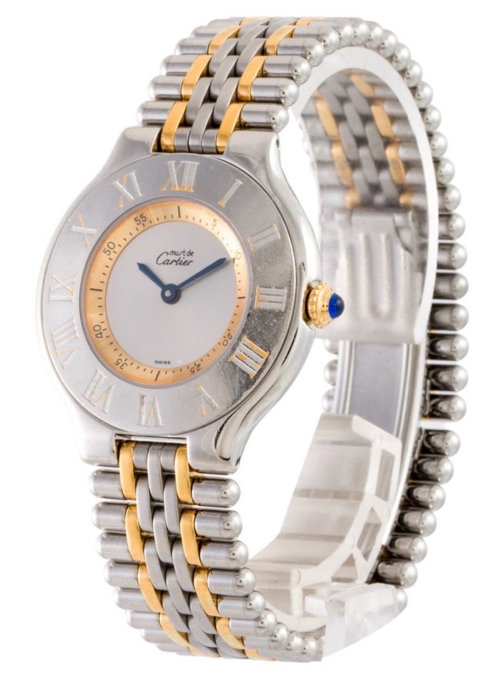 Cartier two tone Must de Cartier 21 luxury wristwatch, an iconic design - Picture 2 of 3
